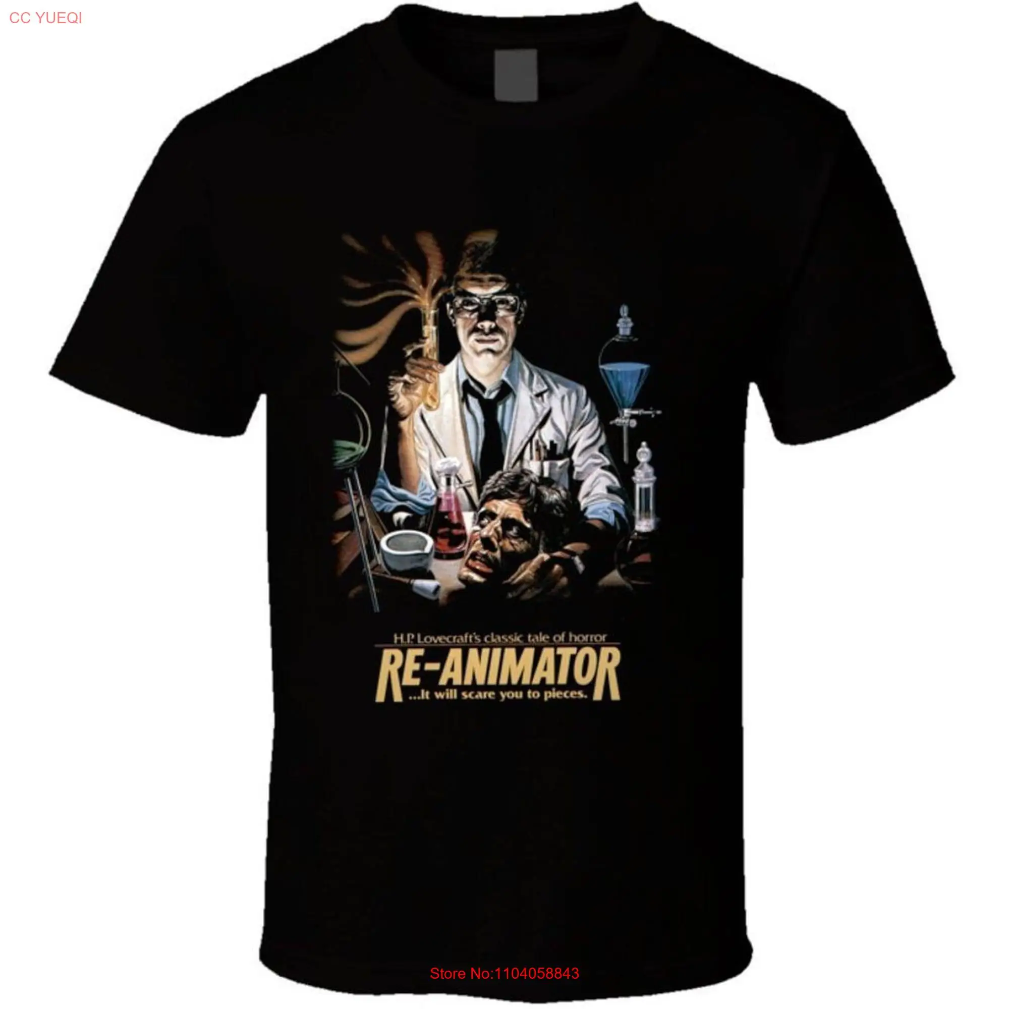 Re Animator 1985 Movie SHIRT Cult Horror H P Lovecraft long or short sleeves