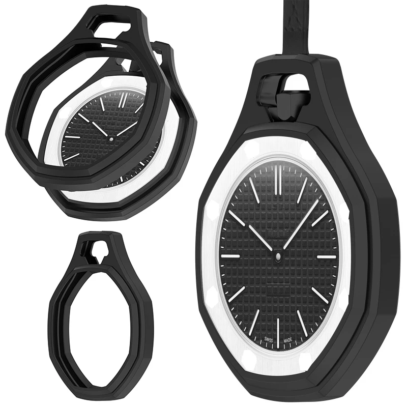 Silikonhülle für Swatch X AP Royal Pop Taschenuhr, Schutzhülle, Ersatzzubehör, Displayschutzfolie, hohle, weiche Schale