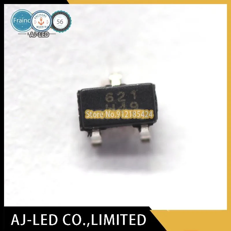 10pcs/lot AH3621 Single pole switch type high sensitivity Hall sensor Mark:621 Magnetic element SMD SOT23