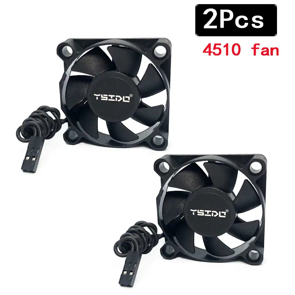 2Pcs YSIDO 3010 3510 4010 4510 5010 RC Car Motor ESC Cooling Fan for RC Car 1/8 1/10 1/12 Scale RC Car 540 550 Brushless Motor