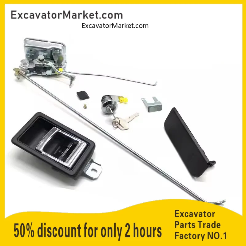 

Excavator parts Komatsu For PC200-6 PC60-7 Door lock cab Inside and outside Hand in hand assembly Excavator Accessories