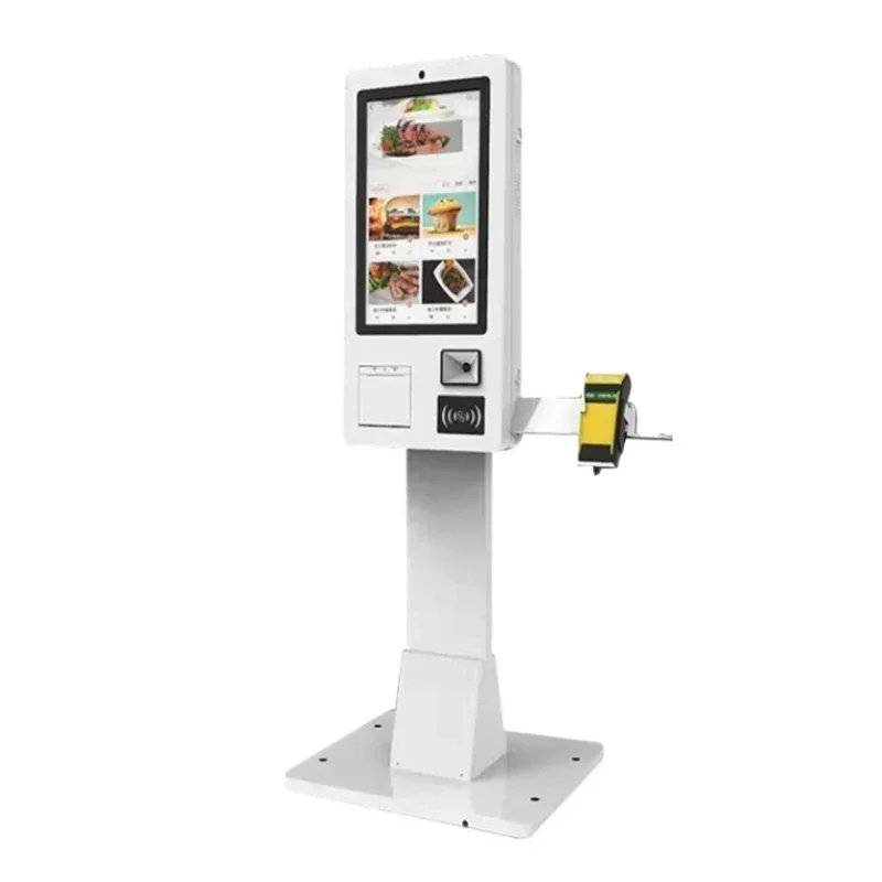 Android Or Windows Pos System Billboard Touch Screen Self-ordering Payment Kiosk With Qr Scanner Hot sales