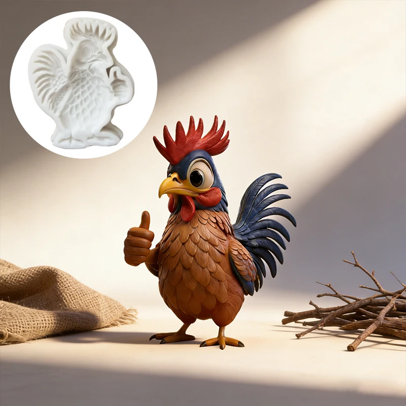 Like the chicken-shaped silicone mold, the reusable resin mold, clay and plaster mold, and DIY decorative pendant handmade mold