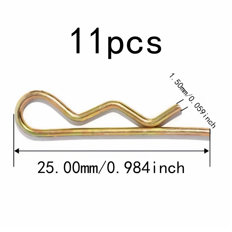 Secure Locking Hold Locking Pin Fasteners 11 pcs 1.5*25mm M1.5, perfect for Industrial Maintenance, Multipurpose