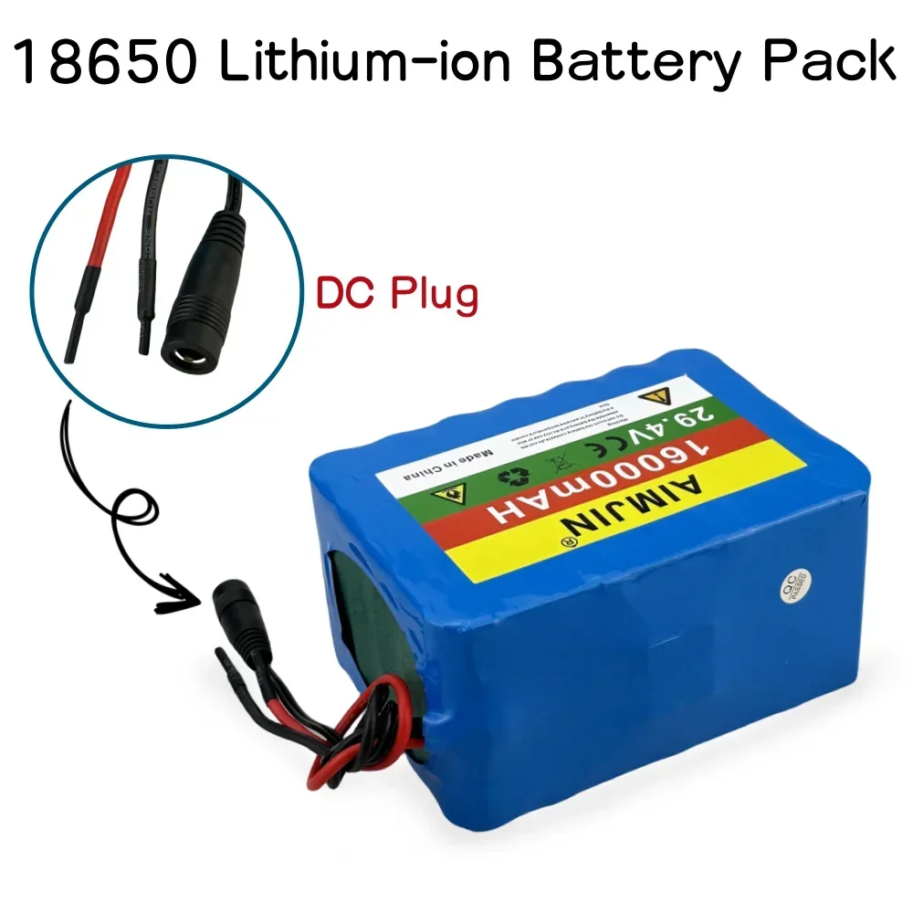 

24V 16Ah 500W 29.4V 16000mAh Rechargeable Battery Built-in BMS for Electric Scooters 18650 Li-ion battery 7S5P Battery Pack