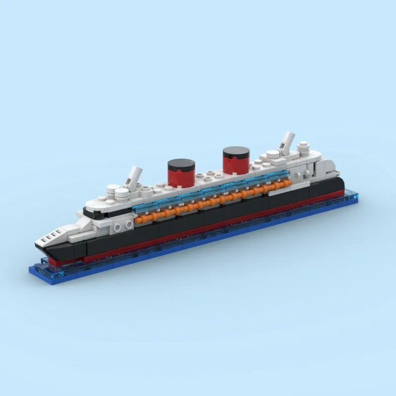192-Pc Cartoon Cruise Ship Building Kit – Anime Design, Paper Guide, Gift for Teens & Adults