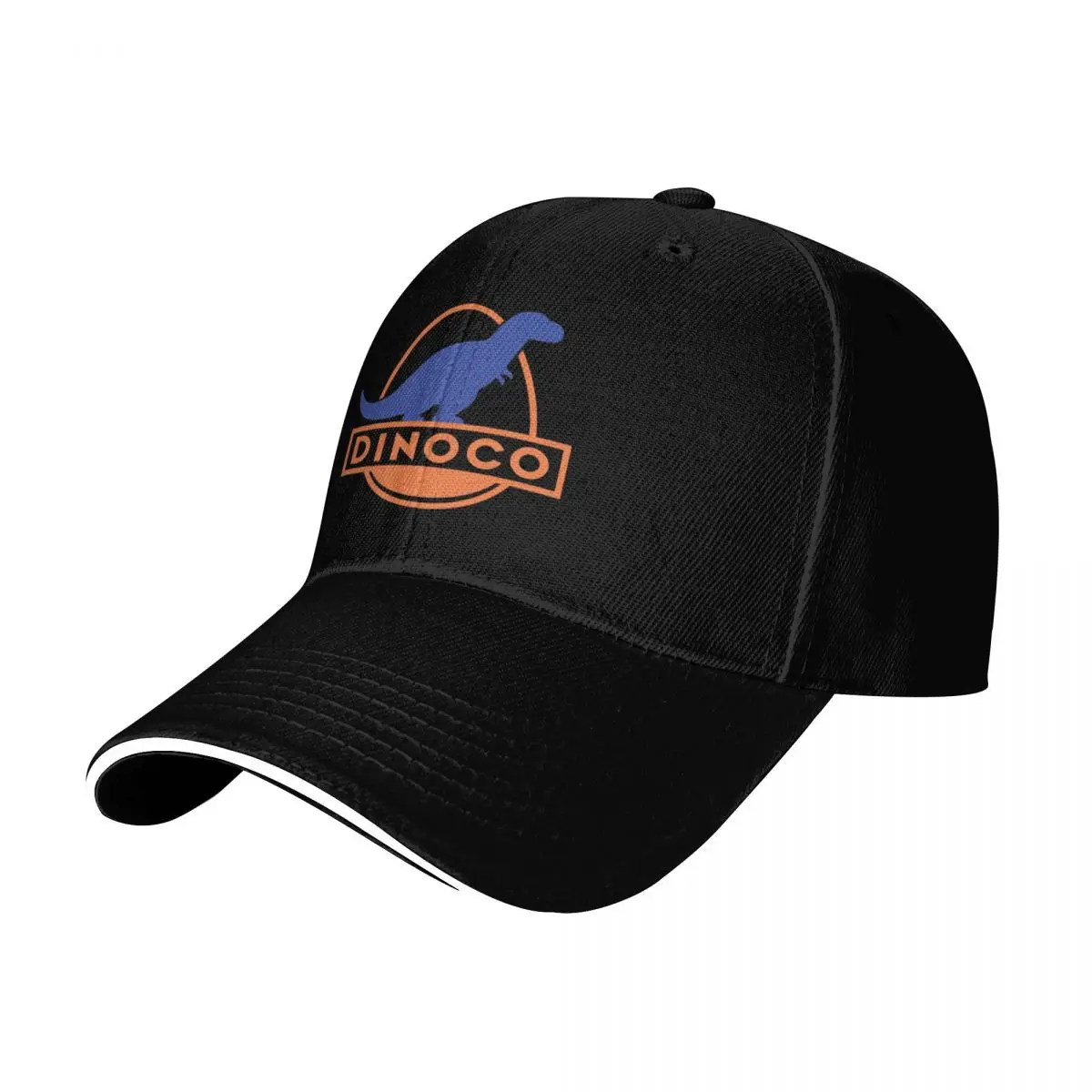 Dinoco Blue Baseball Cap Cotton Twill Breathable Contrast Two Tone Brim Snapback Flat Bill