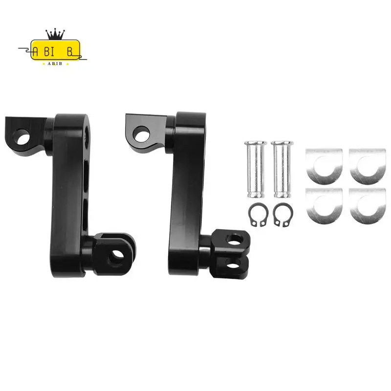 ABIB -Motorcycle Adjustable Passenger Footpegs Highway Pegs Male Mount Foot Peg Clamp Support Extensions Bracket