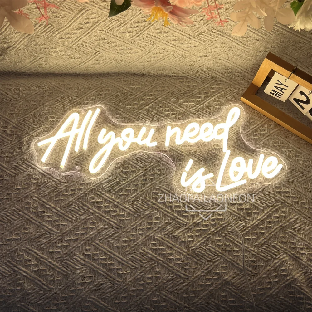 

All You Need Is Love Neon Sign Led Lights Wedding Decoration Wall LED Neon Lights Home Room Decor Birthday Gifts Neon LED Sign