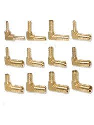 4 6 8 10 12 14 16 19 mm  Hose Barb 90 Degree Elbow Reducer Brass Hosetail Pipe Fitting Connector Home Garden Water Air Oil