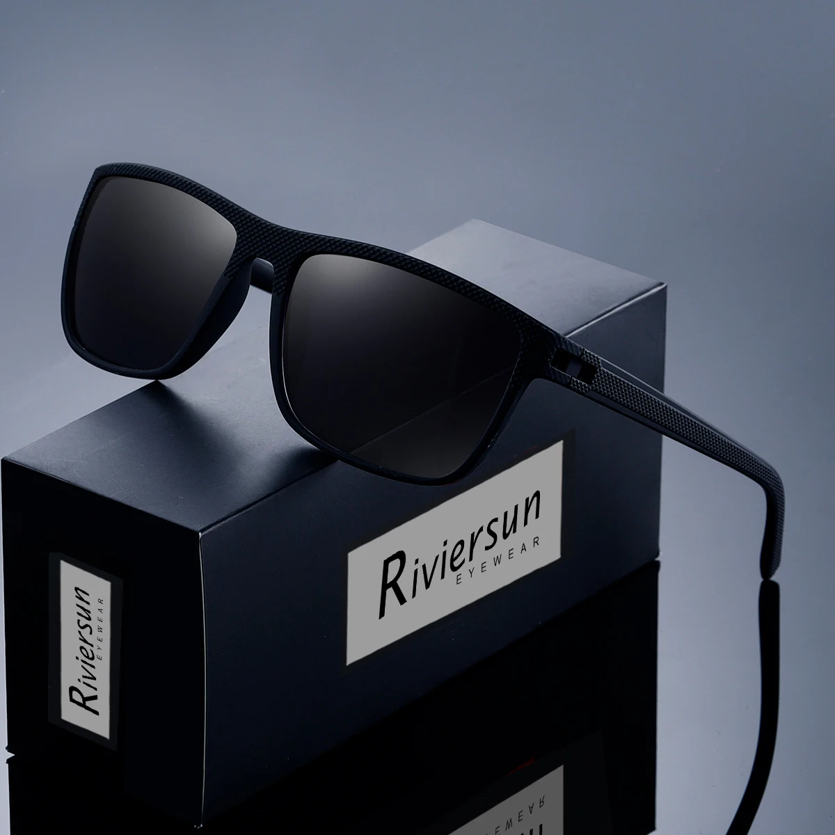 Polarisierte quadratische Sonnenbrille für Herren, TR90, TAC-Linse, UV400, Brillen, Augenschutz, leichte Brille