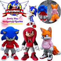 Sonic The Hedgehog Miles Prower Knuckles the Echidna Handmade Creative Personality Cool Animation Doll Desktop Model Ornaments