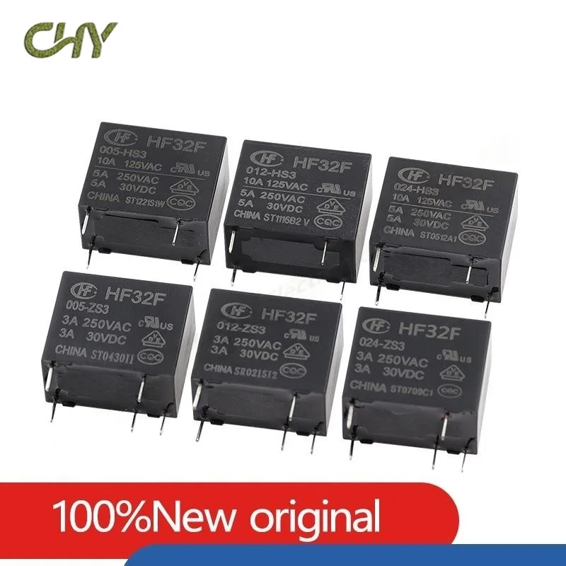 5/20Pcs/Lot HF Original Macro Transmission Relay HF33F JZC-32F HF32F-012-HS3 5/9/12/24V 3/5/10A HS/HS3/ZS3/HSL3 32F-G