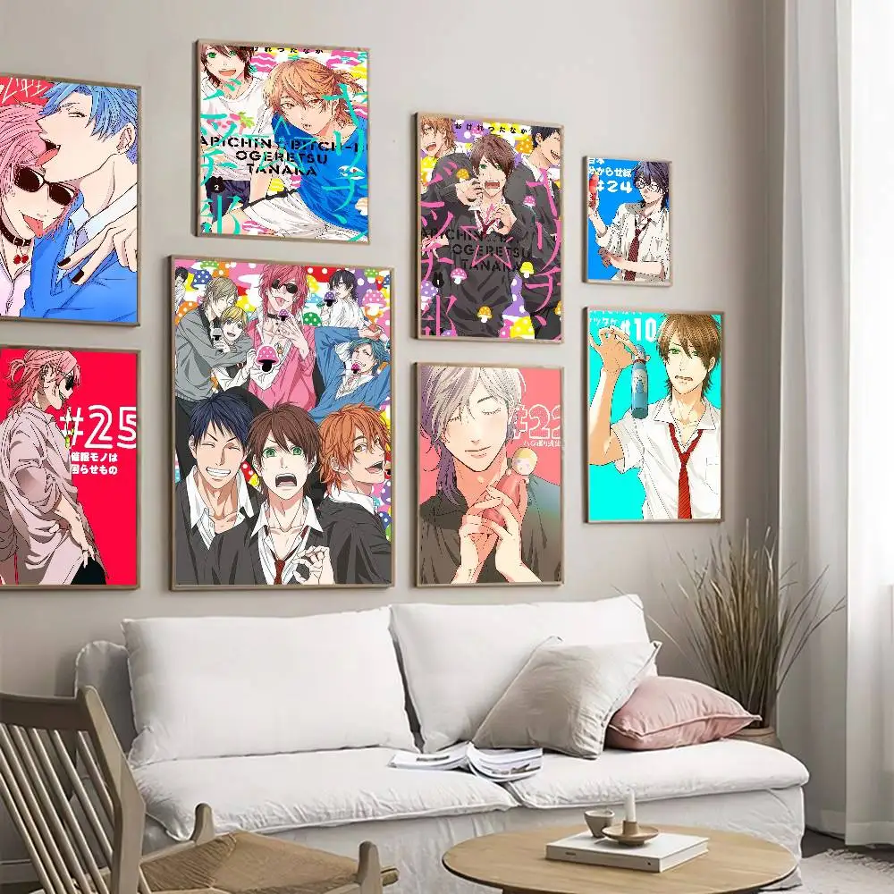 Anime Y-Yarichin Cool Boy Bit Club Klassisches Anime-Poster, wasserfester Papieraufkleber, Kaffeehaus, Bar, Zimmer, Wanddekoration