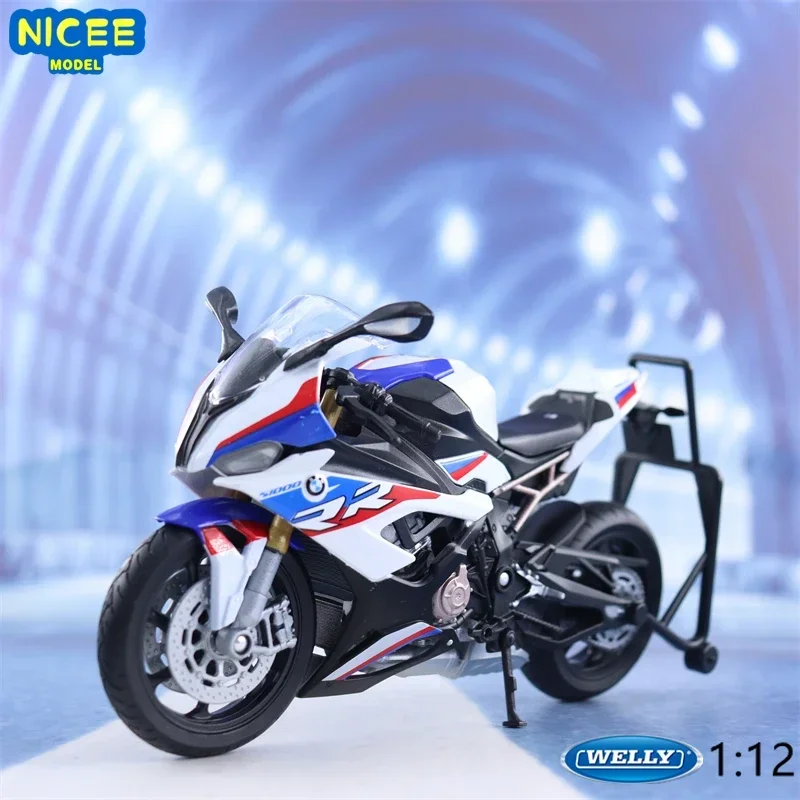 

WELLY 1:12 2021 BMW S1000 RR Motorcycle High Simulation Alloy Model Adult Collection Decoration Gifts Toys for Boys B731