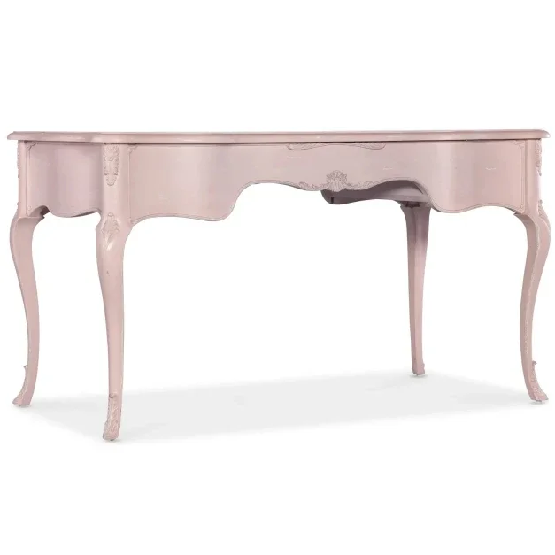 French retro pink solid wood dresser American modern simple writing table