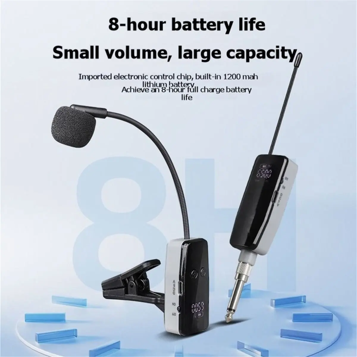 【MUST-HAVE LIST】 1 Channel UHF Wireless Flute Clip Microphone System Clip-on Instrument Mic for Performance Practice Recording