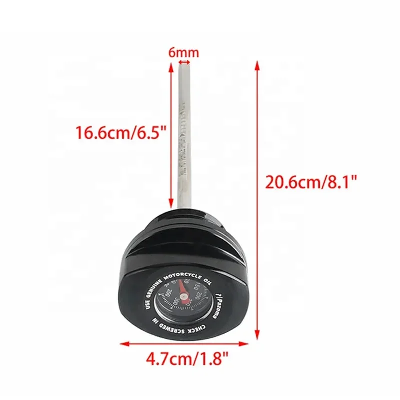 ก้านวัดระดับน้ำมันพร้อมมาตรวัดอุณหภูมิสำหรับรถมอเตอร์ไซค์ทัวริ่งโร้ดไกลด์/สตรีทไกลด์และอิเล็คตร้าไกลด์ ปี 2017-2024 อุปกรณ์เสริมสำหรับรถมอเตอร์ไซค์