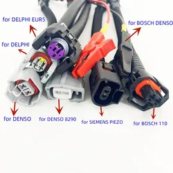 Common Rail Injector Tester Cable for Bosch Denso Delphi Siemens Diesel Nozzle Adapter Plug Cables Harness Cord