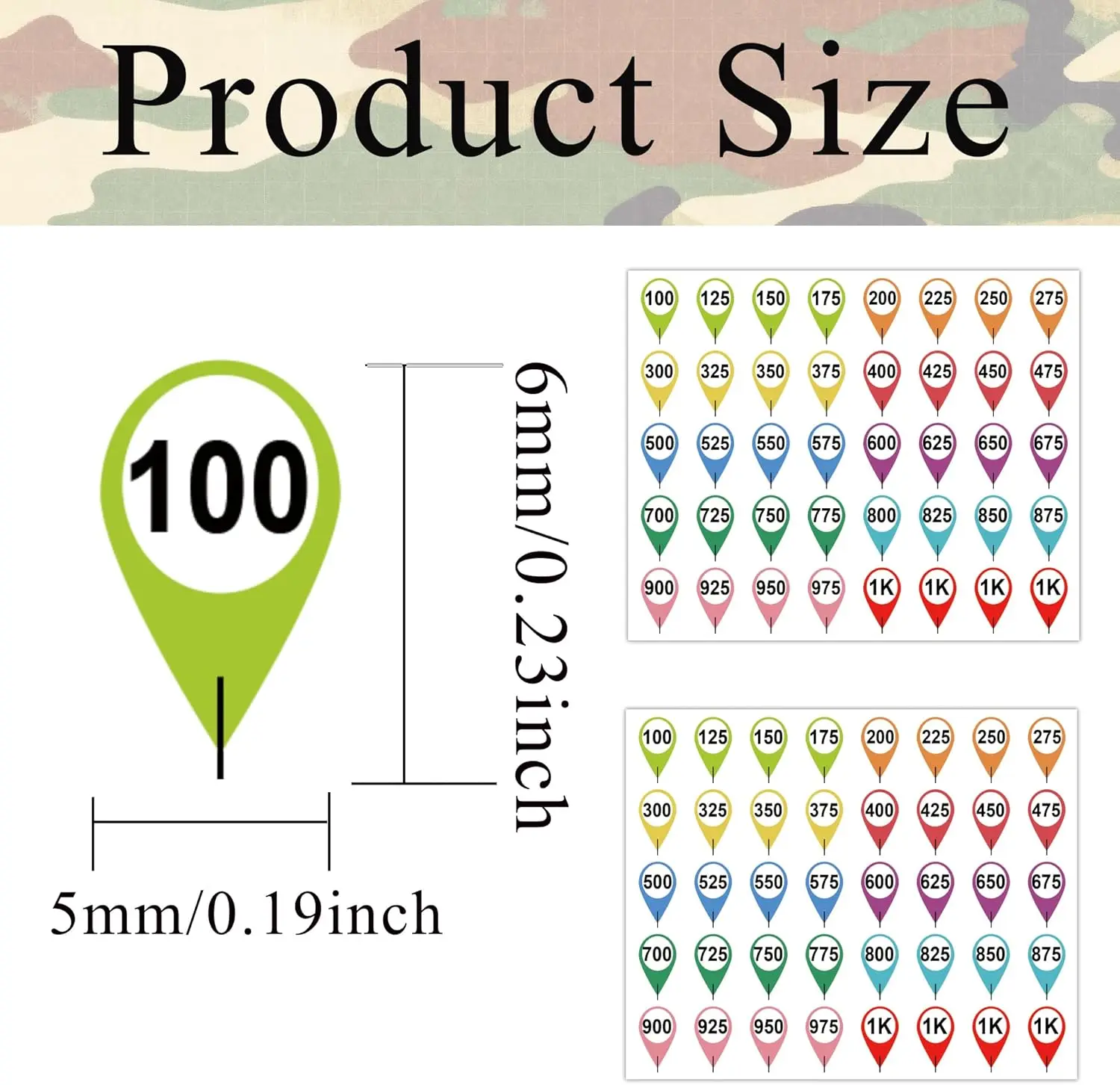 10 Sheets Rifle Scope Turret Stickers, Rifle Scope Turret Tags for Long Range Shooting Hunting