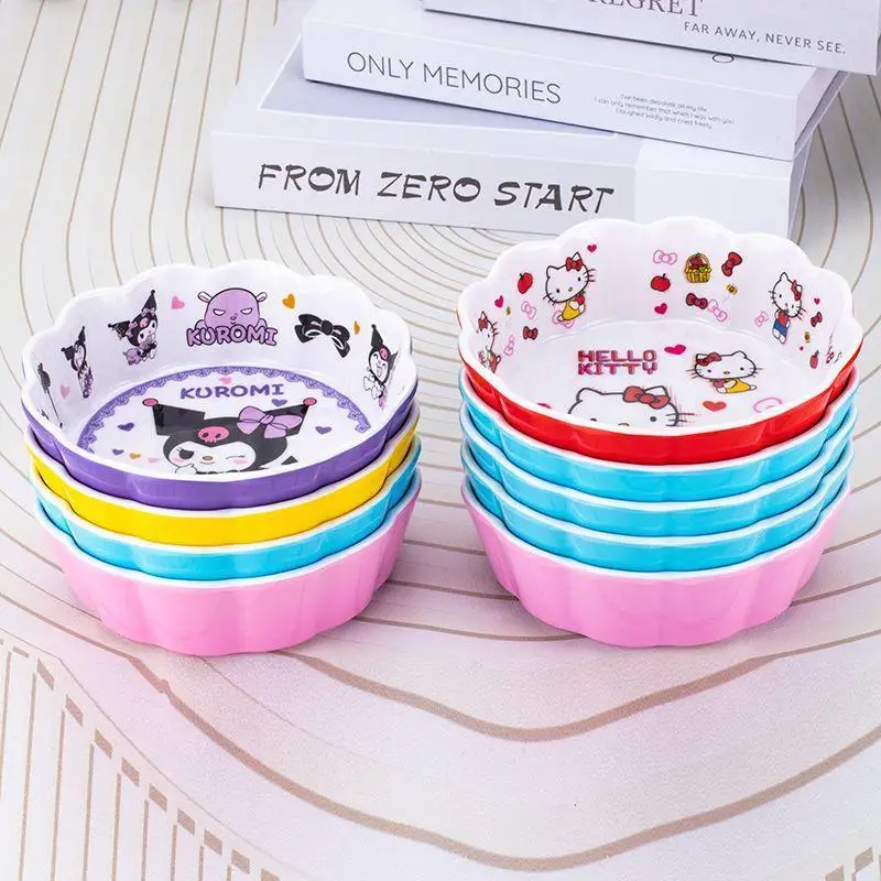 480Ml Kawaii Hello Kitty Sanrio Bowl Large Capacity Kuromi My Melody Cinnamoroll Student Dormitory Bowl Cute Household Tableware