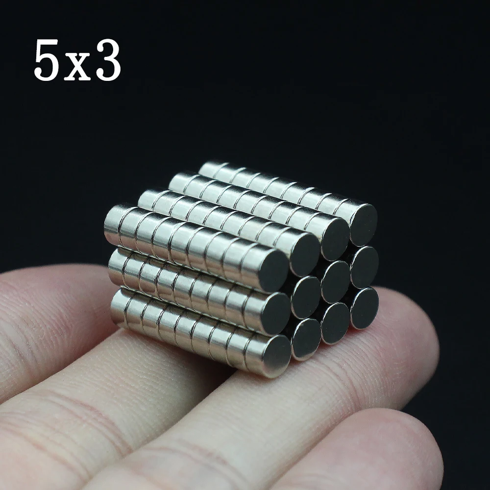 

20-500pcs 5x3mm Small Disc Magnets 5mm x 3mm N35 Rare Earth NdFeB Round Magnet Super Strong Neodymium Magnets for Crafts