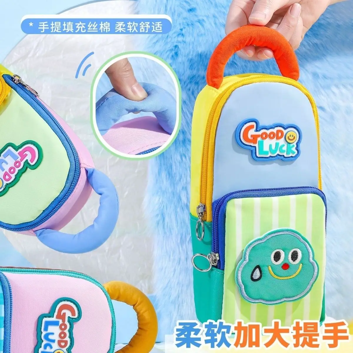 3D KawaiiLarge Capacity Multi‑Layer Pencil Case Waterproof Light Pencil Box Stationery Bag for Girls Students Makeup Storage Bag view 4