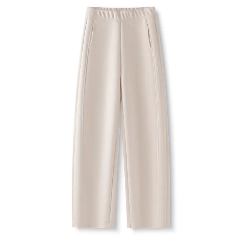 

Apricot Woolen Scimitar Pants Women's and Winter Temperament Slim Casual Pants Floor-length Harem Trousers