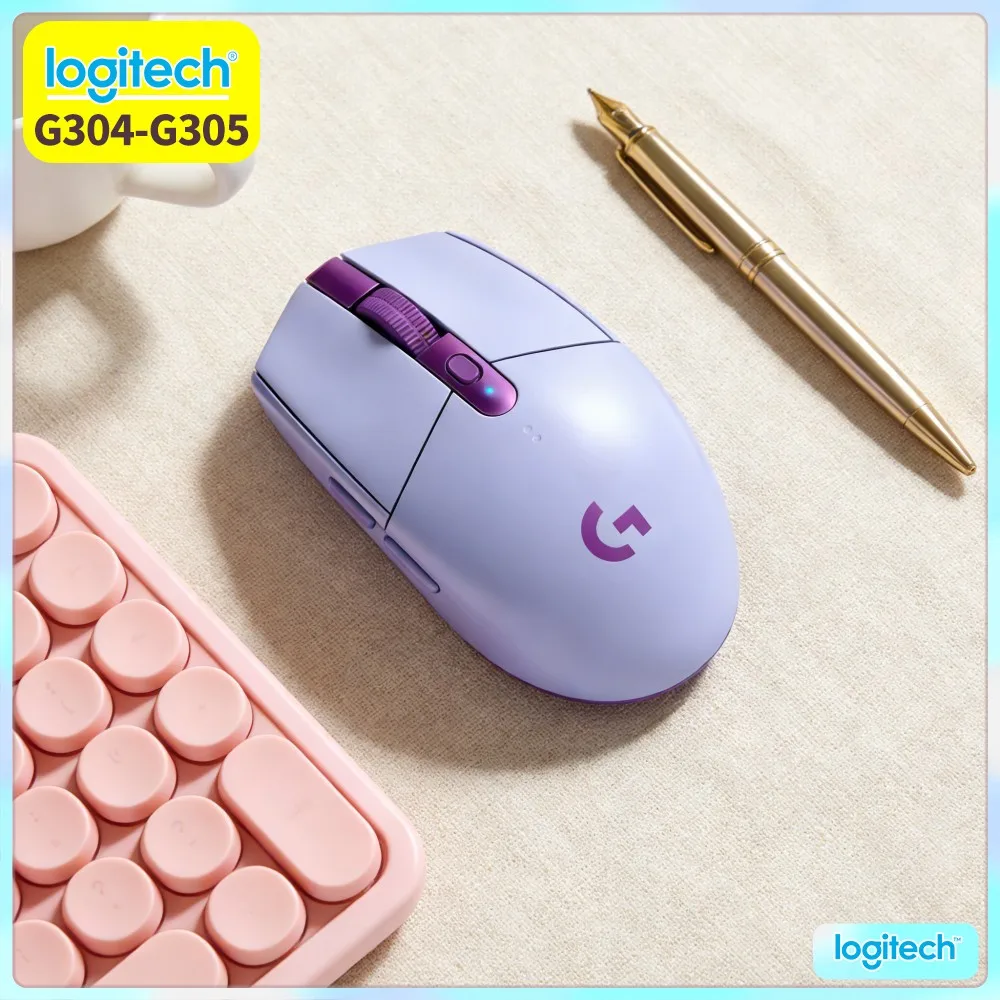 Logitech G304 Wireless Mouse LIGHTSPEED Tech 12000 DPI HERO Sensor 1Ms Response 9-Month Battery Reliable Performance PC Gamers