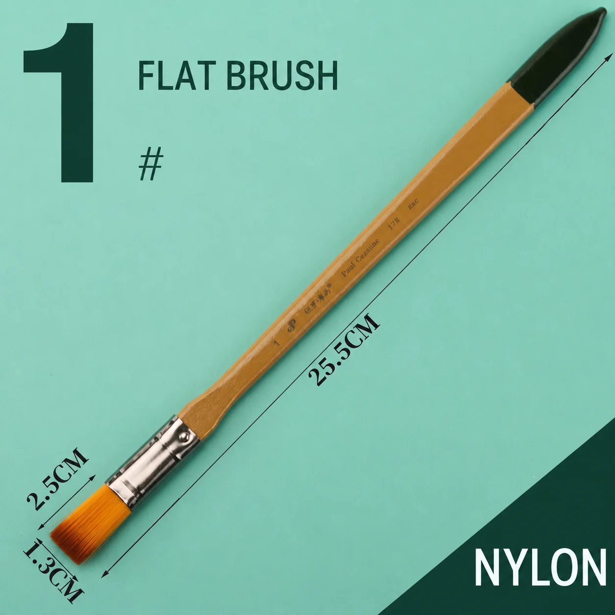 Premium Nylon Paint Brushes--Professional Flat Nylon Bristle Painting Brushes, Ideal for Acrylic Paint Large-Area Base Painting