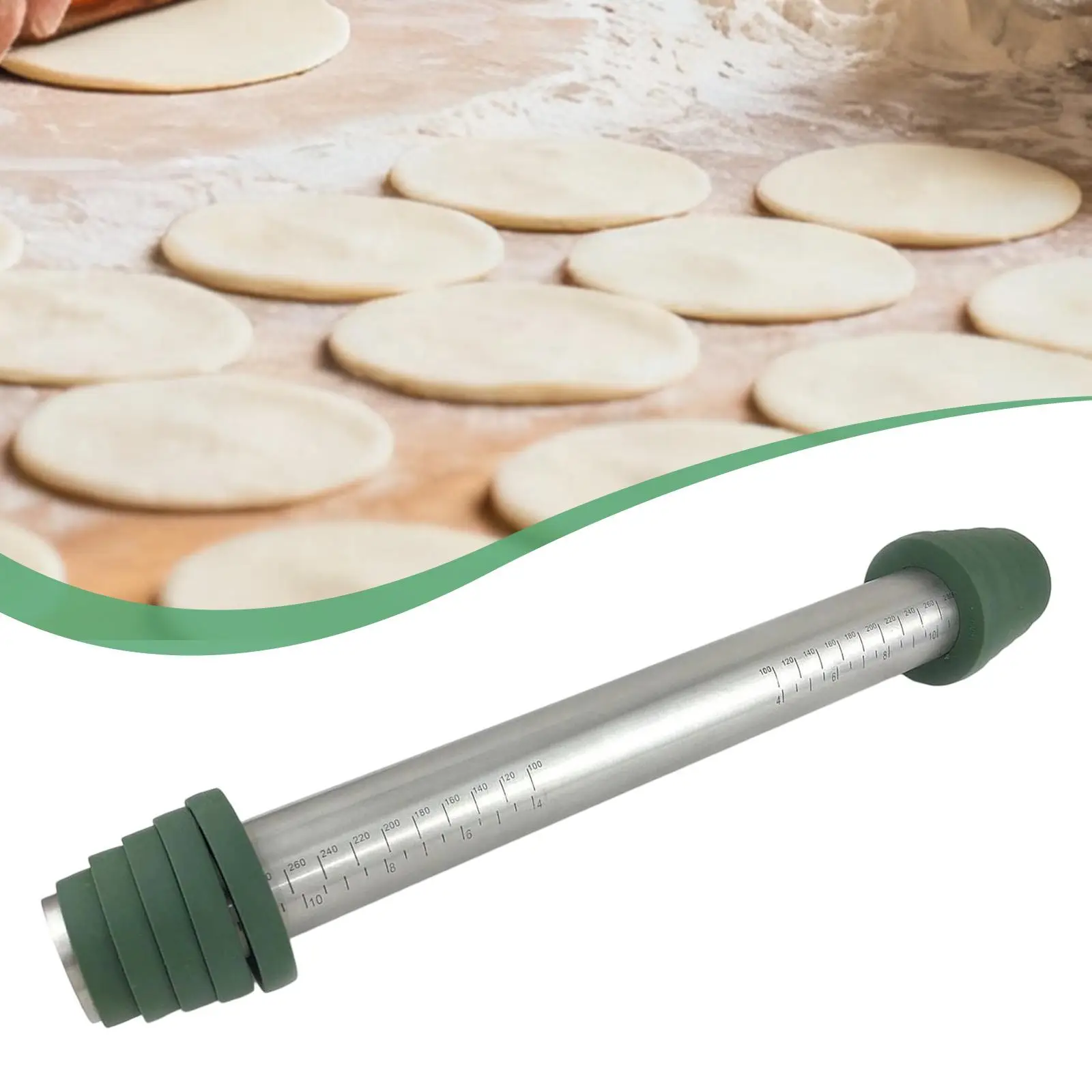 Stainless Steel Rolling Pin Baking Rolling Pin Multifunction Comfortable
