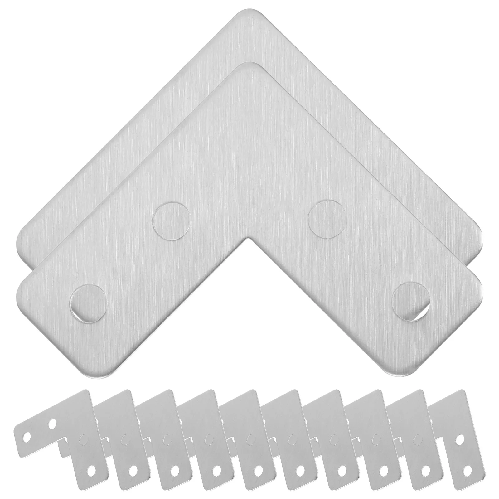 

40pcs Stainless Steel Corner Braces Heavy Duty L Shaped 90 Degree For Wood Furniture Cabinet Door Support Small L Brackets Metal