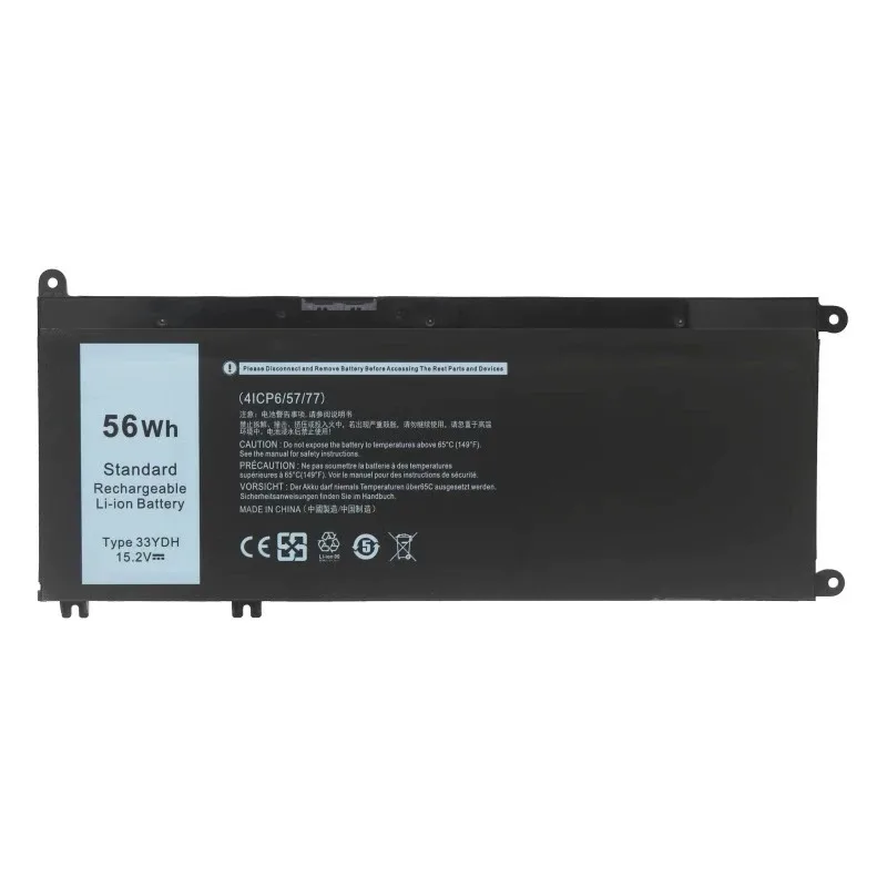 33YDH 15.2V 56Wh Replacement Li-ion Laptop Battery for Dell G3 3579 3779 G5 15 5587 G7 7577 7588 Gaming Notebook Battery Pack