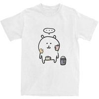 Vintage T Shirt Joke Bear Pure Cotton T-Shirts Hipster Tshirt for Men Summer Awesome Casual Short Sleeve Top Tees