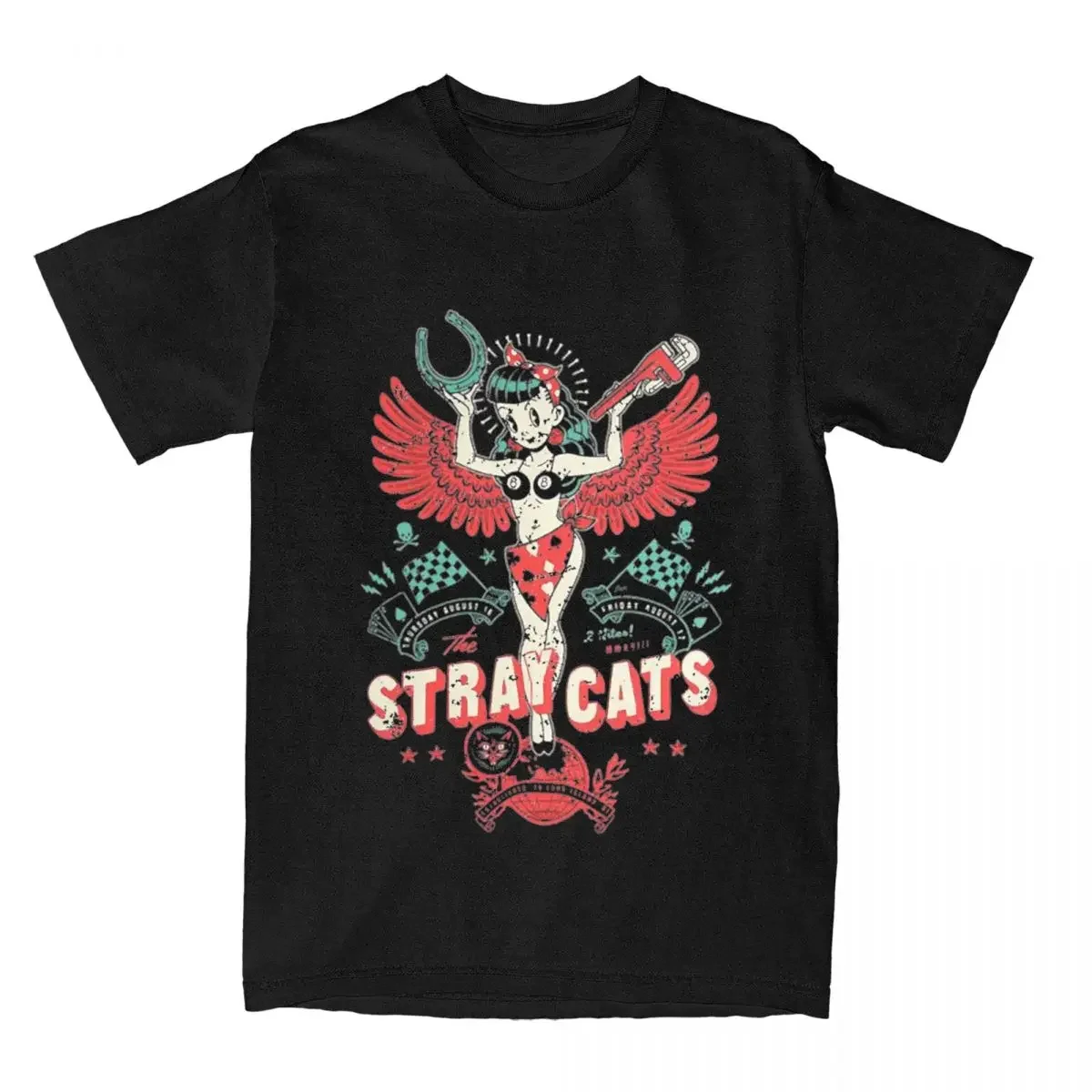 Men Women Rock Rockabilly Stray Cats Cooks And Colleagues Graphic Shirts Stuff Casual Cotton T Shirt Tops Summer