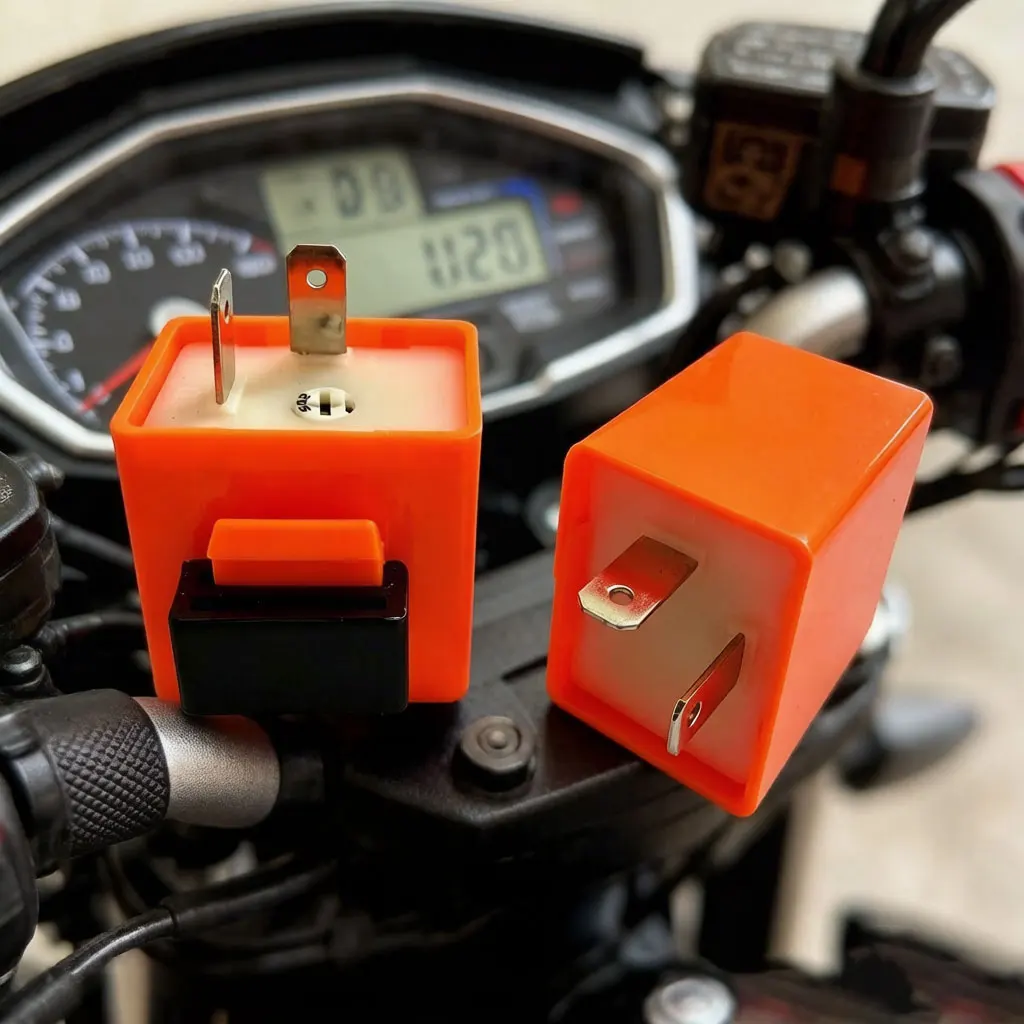 Motorcycle 12V 2 Pin Adjustable LED Flasher Relay Speed Control Turn Signal Blinker Fix Hyper Flash For Suzuki UU125 UY125 Addre
