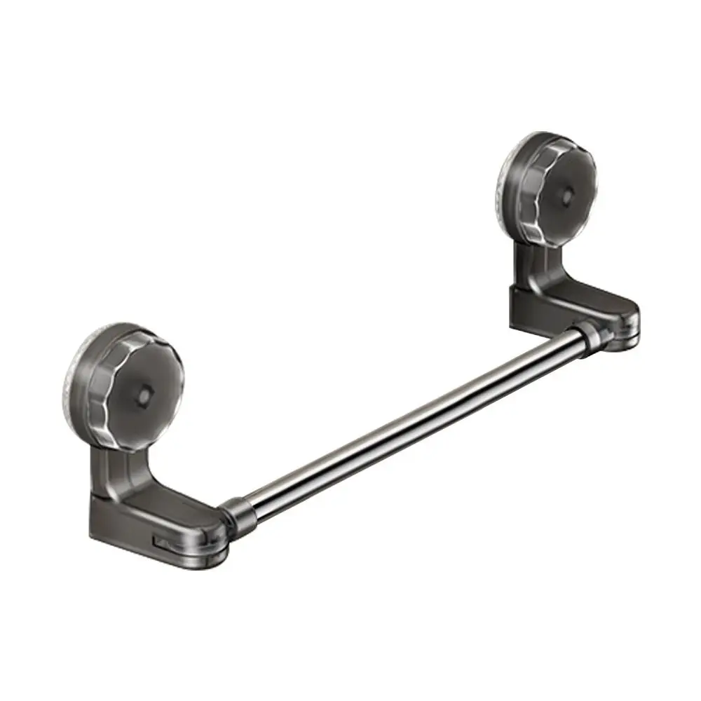 

43-67cm Adjustable Retractable Suction Cup Towel Rack Water-proof No Drilling Single Rod Towel Holder Plastic Material Removable