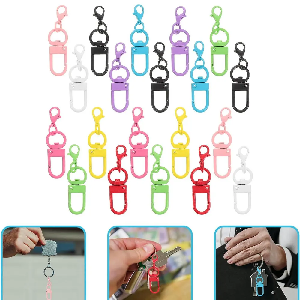 5/10/20 piezas llavero con gancho de hebilla de langosta multicolor, accesorios para hacer joyas DIY, Navidad, Día de San Valentín, regalos de Acción de Gracias