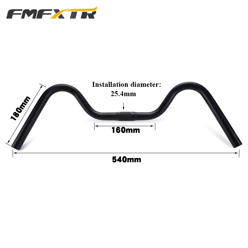 FMFXTR 25.4mm*540mm Bicycle Handlebar Mountain/Road Bike Frosted Aluminum Alloy M Handlebar Non-Slip Comfortable MTB Handle Bar