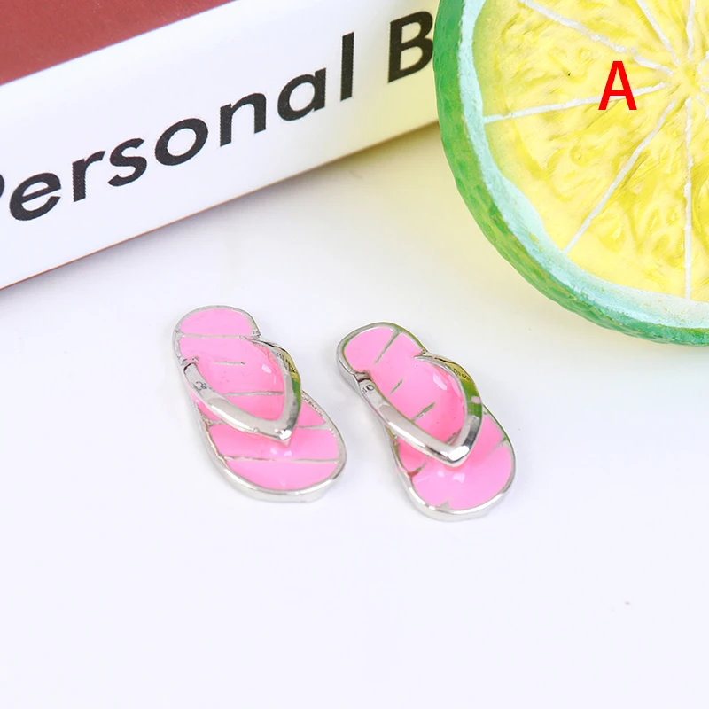 1Pair Kawayi Dollhouse Miniature Mini Slipper For Doll Shoes Accessories Play Scene Cute Model Children DIY