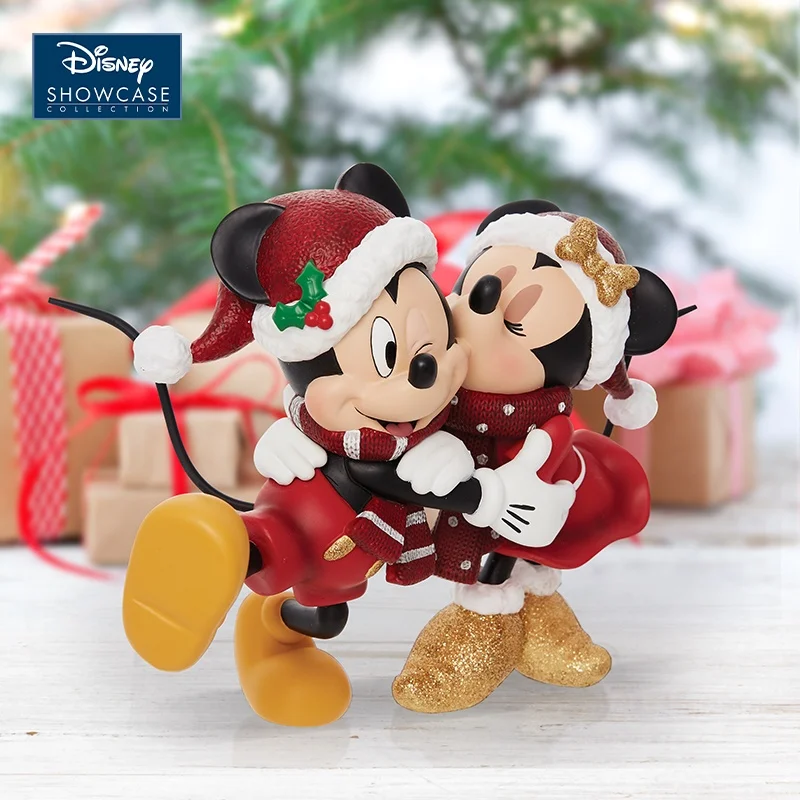 Disney Official Holiday Mickey Minnie Kisses Lover Decoration Trendy Play Mickey Mouse Handmade Gift