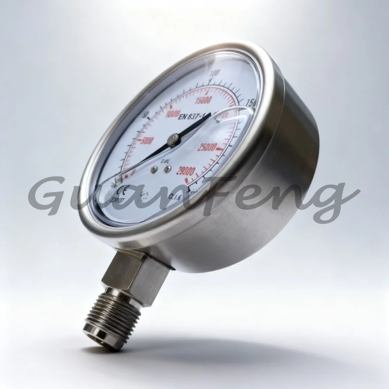 Full Stainless Steel Seismic Ultra High 100-400MPa Shockproof Pressure Gauge for Hydraulic System