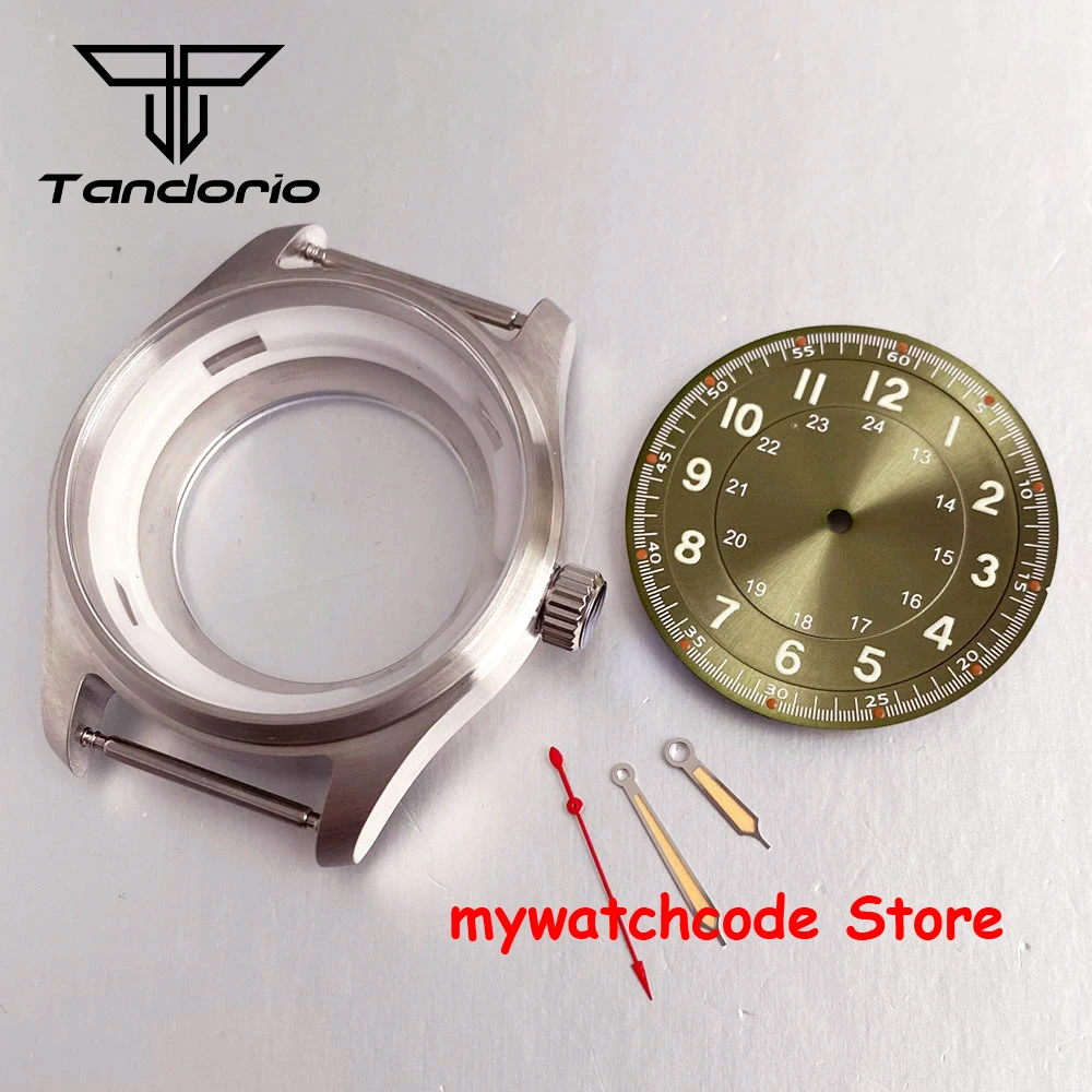 Pilot Style Watch Case Sapphire Glass 20ATM 39mm Diver Dial Needles Set fit NH35 NH36 Miyota 8215 ETA2824 PT5000 Movt Watch Part - view 2