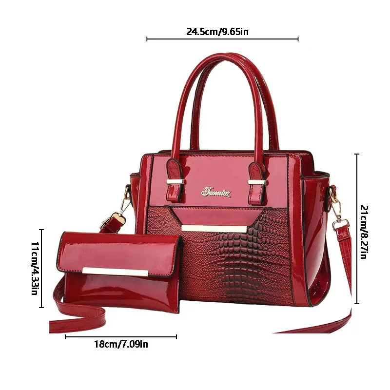 1PC Fashion Large Capacity PU Leather Handbag Simple Atmospheric One Shoulder Handbag Daily Versatile Small Bag