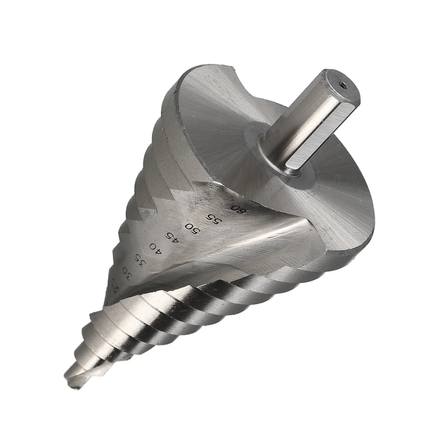 Imagem -03 - Passo Broca Espiral Groove Pagoda Cortador de Buracos Folha de Metal Cone Broca Haste Triangular Abridor de Buracos Alargador 660 mm