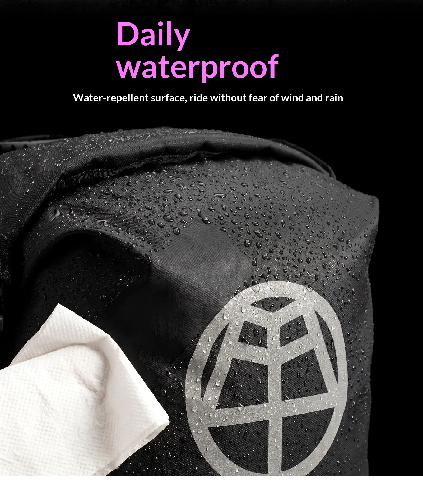 OFFBONDAGE Fahrradtaschen, 43,2 l, großes Fassungsvermögen, wasserdicht, doppelseitig, für MTB, Rennrad, Rücksitz, Kofferraumtasche, Fahrradzubehör – Detail 4