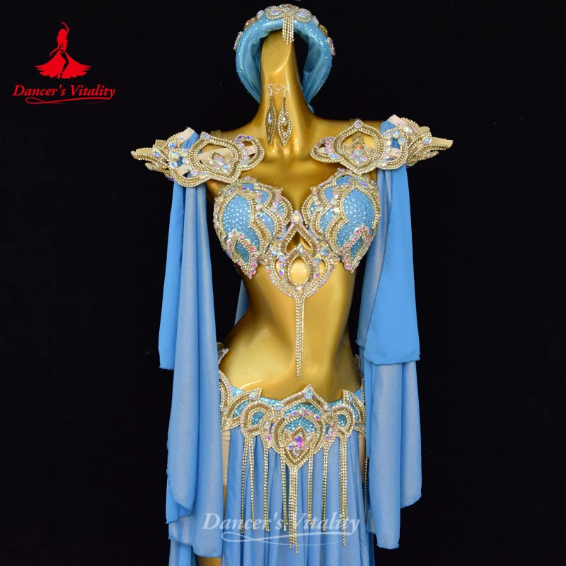 Dancer's Vitality Oriental Dance Luxurious AB Stones Stage Competition Advanced Suit Adult Bellydance Gala Show Clothing Custom