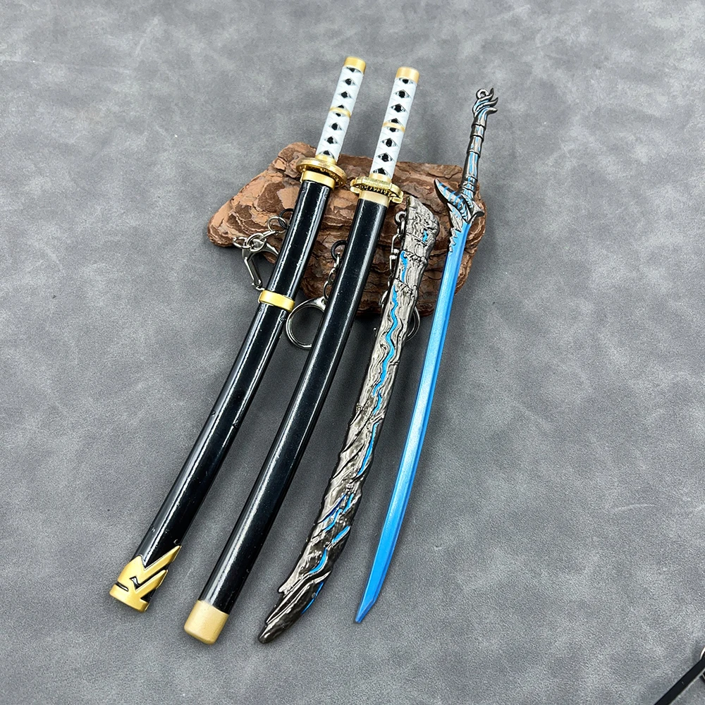 Katana Yamato de 10 Pulgadas, Totalmente Metálica, Réplica del Anime DMC 5, Espada Ninja de Hierro, Cuchillo Yamato, Katana Japonesa Real, Sabre Samurái, Juguete de Regalo