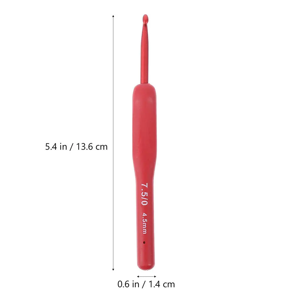 1 مجموعة الألومنيوم الكروشيه السنانير مقبض سيليكون حجم مختلف إبر الحياكة ل سترة وشاح Diy بها بنفسك الحرفية الكروشيه أداة الحرفية #2