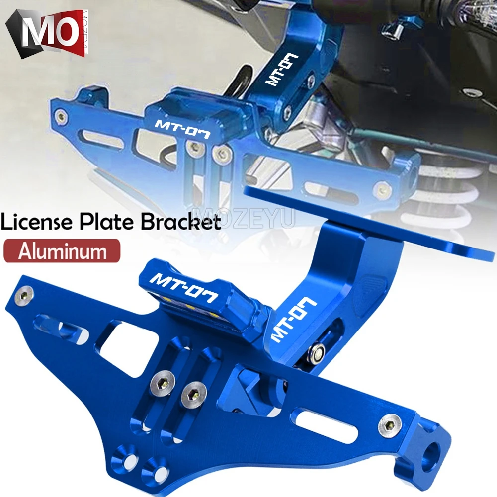 

Moto Fender Eliminator Adjustable License Plate Holder Bracket LED For Yamaha MT07 MT 07 MT-07 2014 2015 2016 2017 2018-2023